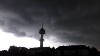 Vihar (Szupercella?) érkezése Szeged-Rókusra (2012. október 2.)