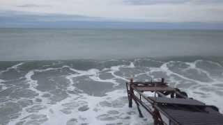 big waves in sunny beach Bulgaria 01.10.2013