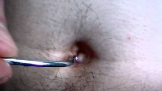 poking the hole inside my navel