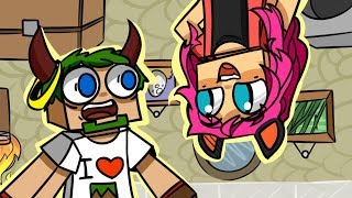 ч.08 Перевёрнутый дом(склад) с Вертолётом на новой планете!! - Minecraft Страшные приключения