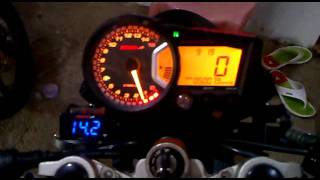 speedometer koso RX2 + voltmeter koso slim on yamaha vixion