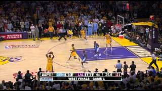 05 19 2009 WCF Game 1 Nuggets vs Lakers Ariza Game Sealing Steal