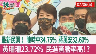 【辣新聞152 重點摘要】最新民調！ 陳時中34.75% 蔣萬安32.60% 黃珊珊23.72% 民進黨勝率高!? 2022.07.06(3)