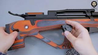 Пневматическая винтовка Jager SPR BullPup 5.5 мм (ламинат, оранжевый, 450 мм) видео обзор