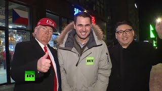 ОИ-2018 помирили Трампа и Ким Чен Ына: RT погулял с двойниками лидеров по Пхёнчхану