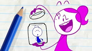 A Jarring Situation for Pencilmate! -he's- IN A PICKLE - Pencilmation Cartoons