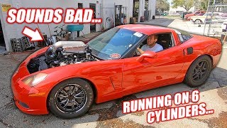 Assessing Damage to the Auction Corvette's THIRD Junkyard Truck Engine!