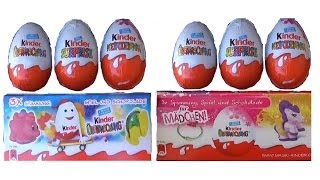 Unboxing 6 Kinder Surprise eggs in 2 Packs, 3 for the gils, 3 for the boys, Kinder Überaschung Eier