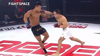 НОКАУТ: Айдын Кодеков (Казахстан) - Шуо Ванг (Китай) | Wang Shuo - Kodekov | REBEL FC X | FightSpace