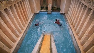I Build Underground Tunnel Water Slide Park Into Swimming Pool house