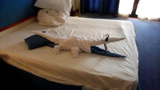 Фигуры из Полотенец - Цветок, Кобра, Крокодил