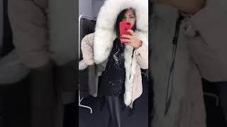 Парка с натуральным мехом, 75 см