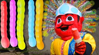 Ondel Ondel Makan es krim IKAN DUYUNG dari BALON air panjang