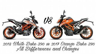 2018 White Duke 390 vs. 2017 Orange Duke 390 - All Changes | 2018