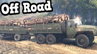 SPINTIRES - C 4320 Truck + Trailer Transporting Logs