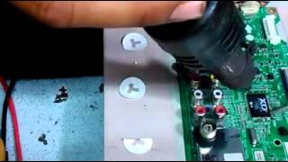 LG LCD LED Tv main board removing smd chip