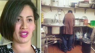 مالكة المطعم وظفت هذا المتشرد وبعد اسبوعين كانت هذه هي النتيجة ..!