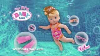 817-711 BABY born Кукла плавающая (с волосами), 32 см- Детки Тойс интернет магазин игрушек