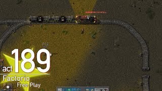 act 189「Factorio FreePlay」【SLG】レールを外して列車を止める