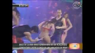 Male dancer takes off sexy girl's panties