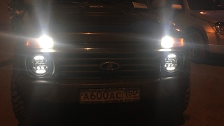 Нива Урбан установка Led оптики часть 2!