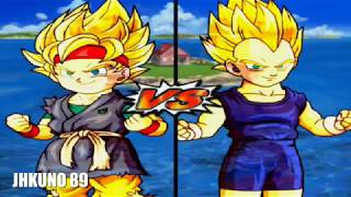 GENERACION FAMILIA DE GOKU JR VS GENERACION FAMILIA DE VEGETA JR | DRAGON BALL Z BUDOKAI TENKAICHI 3