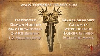 Diablo 3 RoS T6 Hardcore M6 Demon Hunter Max Breakpoint DPS Season One Torment Ready