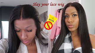 STOP SEEING STYLISTS! EASY GLUELESS FRONTAL WIG INSTALL FOR BEGINNERS | HAIR VIVI