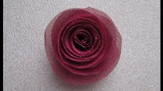 Роза из ткани своими руками Украшения / цветы для скрапбукинга / Мастер-класс