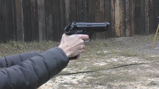 Стрельба из пистолета Беретта 92ФС 9х19мм / Shooting from pistol Beretta 92FS 9x19mm