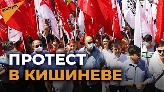 Протест в Кишиневе против сокращения избирательных участков для Приднестровья