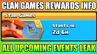 NEXT STAR GAMES REWARDS INFORMATION & ALL UPCOMING EVENTS INFORMATION CLASH OF CLANS 2018