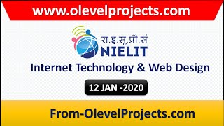 O level 12 Jan 2020 Internet Technology Answer Key