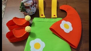 Как сшить костюм гномика для девочки.