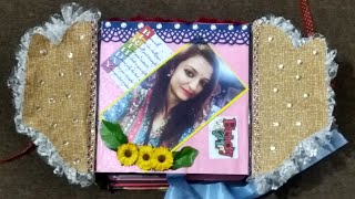 Birthday scrapbook with 3d  cake card