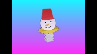PAPER SNOWMAN|SNOWMAN ORIGAMI|HOW TO MAKE