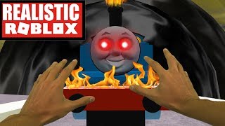 Realistic Roblox - EVIL THOMAS THE TRAIN ROBLOX SURVIVE A TRAIN RIDE THROUGH A BLACK HOLE