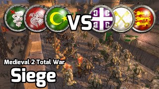 Medieval 2 Total War Online Battle #147 (3v3 Siege) - Never Forget!