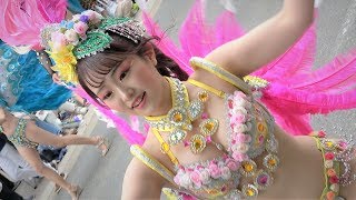 ? ピンクと黄の花の衣装 ? サンバ 神戸 ① 【dance motion & beautiful costume of Samba】