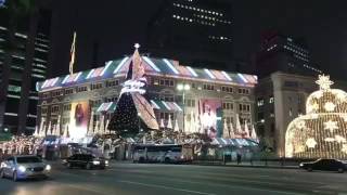Christmas lighting at Shinsegae Department Store, Seoul, Korea