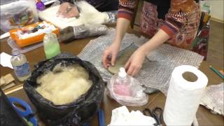 Изготовление из шерсти Кукольной Шляпы 2016 январь