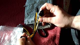 Splitter кабель Pci-e 6-pin 2x6 + 2-Pin (6-Pin/8-pin) - распаковка (куплена на Aliexpress)