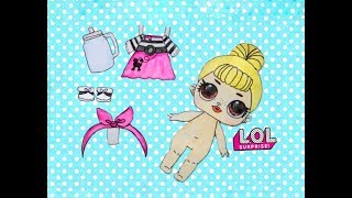 HOW TO DRAW PAPER DOLL LOL SURPRISE SIS SWING! #ЛОЛ СИС СВИНГ РИСУЕМ БУМАЖНУЮ КУКОЛКУ С ОДЕЖДОЙ!