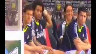 Cristiano Ronaldo,Marcelo and Adebayor joking around