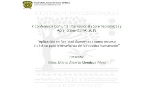Aplicación en Realidad Aumentada como recurso didáctico para la enseñanza de la robótica humanoide