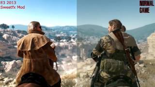 Metal Gear Solid V The Phantom Pain PC E3 2013 Graphics mod Normal and modded Day comparison
