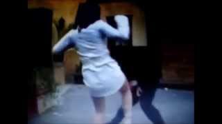 girl kicking a man