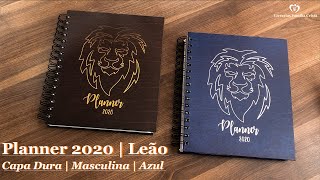 ?Planner 2020 | Leão | Capa Dura | Masculina | Azul | Marrom ?