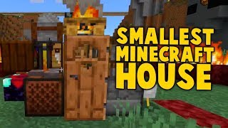CHALLENGE: How Small Can A FUNCTIONING Minecraft House Be?
