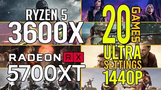 Ryzen 5 3600x + RX 5700 XT in 20 games ultra settings 1440p benchmarks!